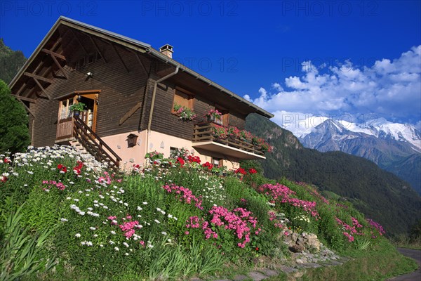 Chalet with flowers, Haute-Savoie