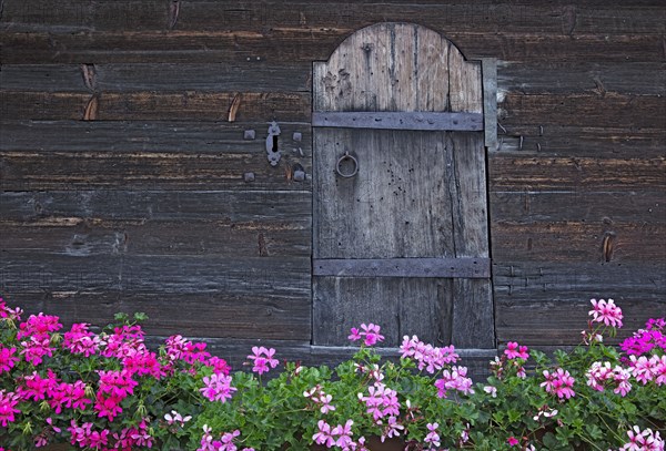 Détail d'un grenier à grain en Haute-Savoie