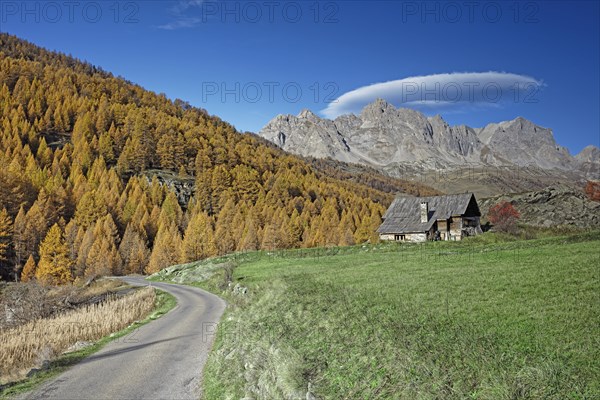 Névache en automne, Vallée de la Clarée, Hautes-Alpes