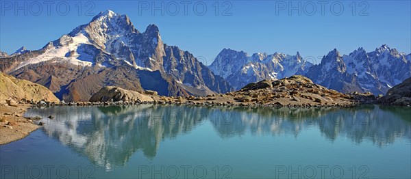 The Lac Blanc, Mont-Blanc massif, Haute-Savoie