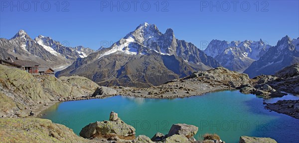 The Lac Blanc, Mont-Blanc massif, Haute-Savoie