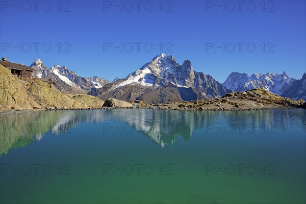 The Lac Blanc, Mont-Blanc massif, Haute-Savoie