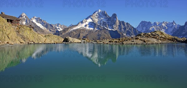 The Lac Blanc, Mont-Blanc massif, Haute-Savoie