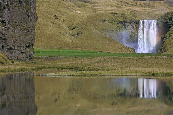 Islande, la cascade de Skogafoss