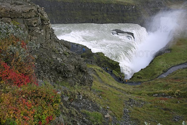 Iceland, Hvita, Gullfoss Falls