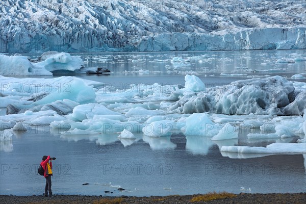 Iceland, Breidamerkurjökull glacier and Jökulsárlón lagoon