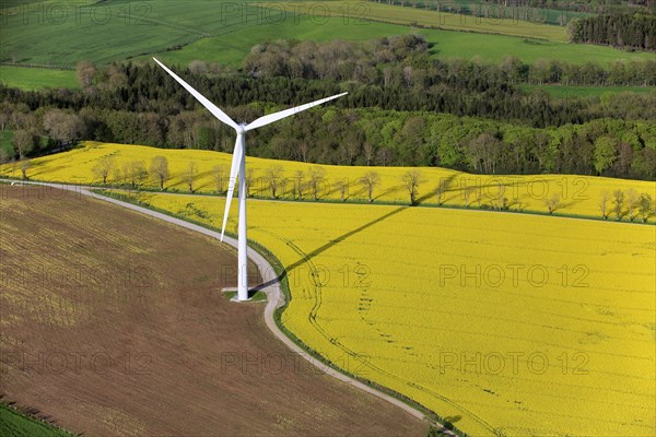 Wind farm on the Aveyron plateaux