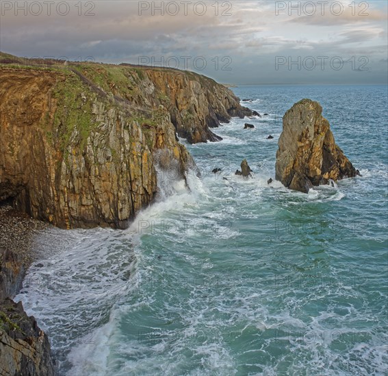 France, Finistère(29) Plougonvelin, le littoral vers la pointe Saint-Mathieu, les Rospects / France, Finistère Plougonvelin, the coast towards pointe Saint-Mathieu, les Rospects