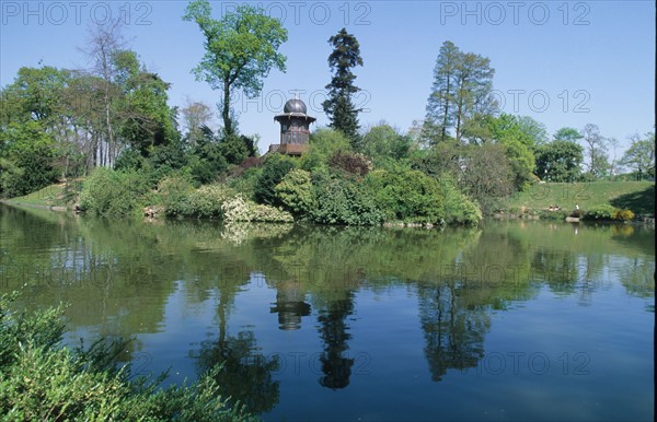 france, Paris 16e, bois de boulogne, lac inferieur
75016, reflet, kiosque de l'empereur, Napoleon III,