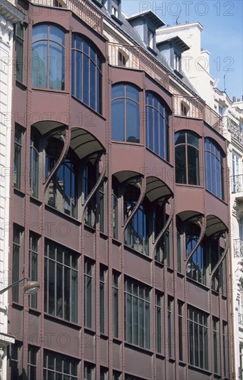 france, Paris 3e, immeuble 124 rue reaumur, architecte georges chedanne, structure metallique,