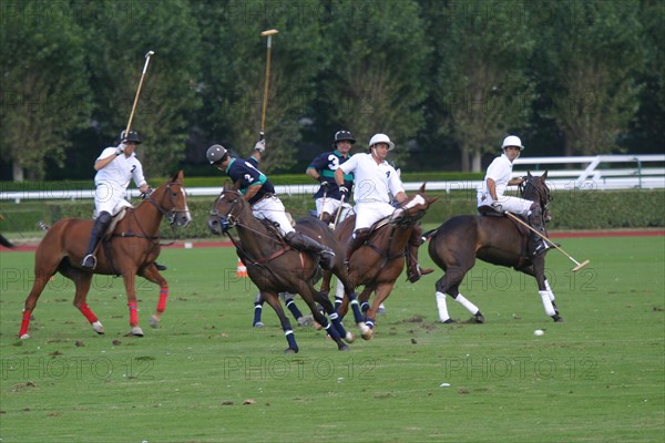 France, Basse Normandie, calvados, cote fleurie, deauville, polo, sport cheval, competition barriere golden, polo cup, hippodrome,