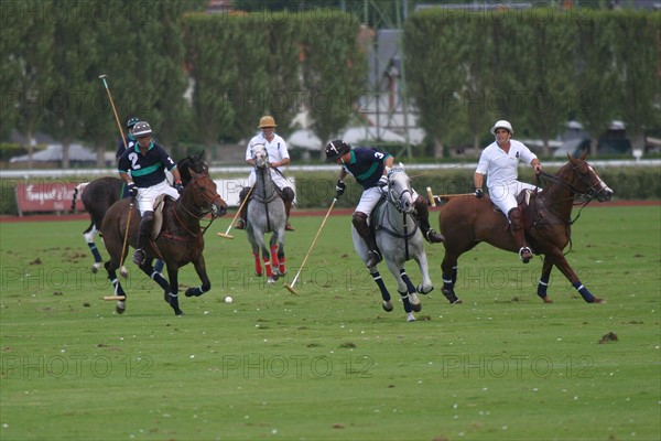 France, Basse Normandie, calvados, cote fleurie, deauville, polo, sport cheval, competition barriere golden, polo cup, hippodrome,