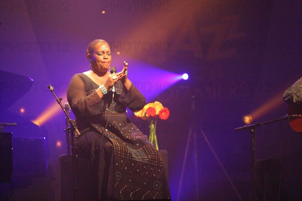 France, Basse Normandie, Manche, Cotentin, coutances, festival jazz sous les pommiers, mai 2006, ambiance concert, lumieres, light show, spectacle diana reeves,