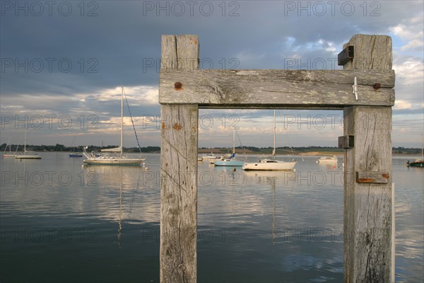 France, Normandie, Manche, , agon coutainville, pointe d'Agon, port, mouillage, havre, ponton, voiliers, bateaux plaisance,