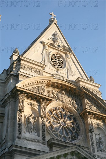 France, Paris 5e, quartier du pantheon, place et eglise sainte genevieve,