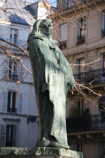 France, Paris 6e, Montparnasse, boulevard raspail, statue de Rodin, hommage a Balzac, sculpture, bronze,