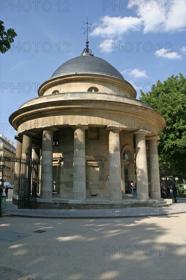 France, Paris 8e, parc Monceau, jardin, pavillon de claue nicolas ledoux, octroi, rotonde