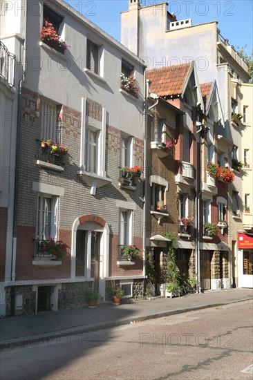 France, small houses around rue brillat-savarin