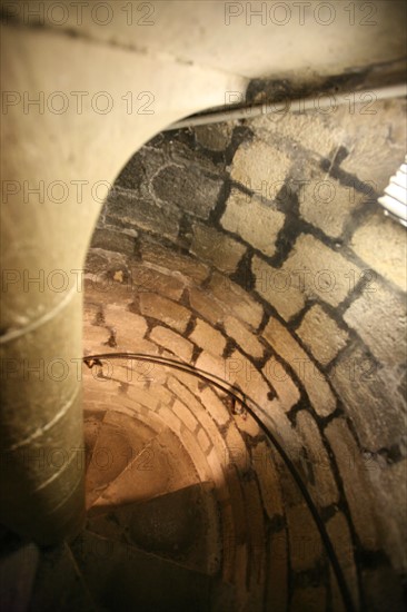 France, Paris 14e, les catacombes, entree place Denfert Rochereau, souterrain, galeries, sortie rue remy dumoncel.