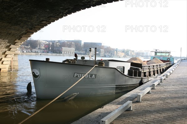 France, docked barge