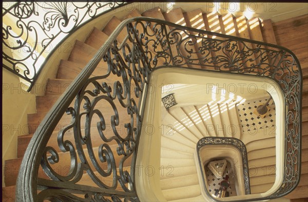 France, Paris 6e, escalier hotel de marsilly, 18 rue du cherche midi, grand escalier d'honneur,