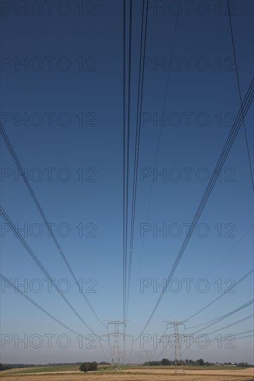 France, plateau of caux maritime f76 towers out of the power station paluel