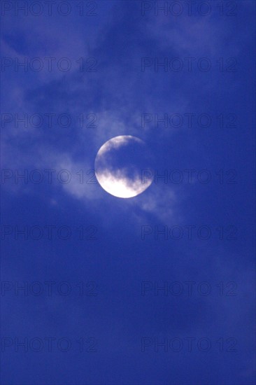 France, Basse Normandie, calvados, pleine lune, ciel, nuit,