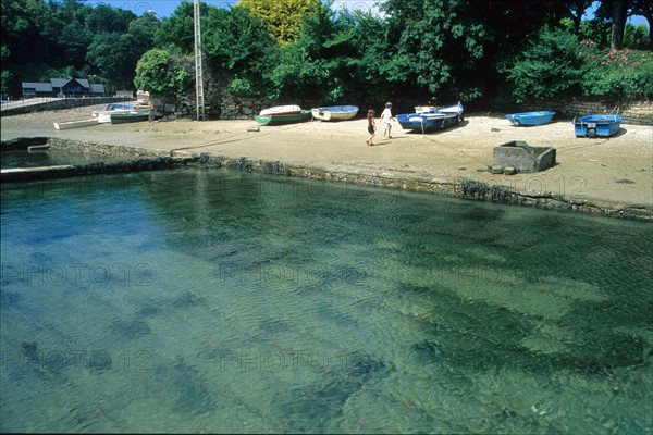 France, Bretagne, Finistere sud, Cornouaille, riec sur belon, parc a huitres, ostreiculture, gastronomie,