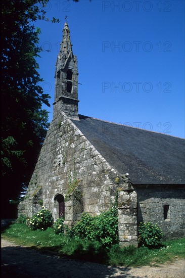 France, Bretagne, Finistere sud, Cornouaille, Pont Aven, chapelle de tremalo dont le christ jaune inspira gauguin