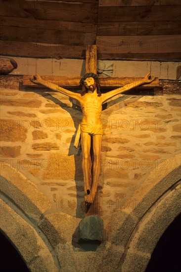 France, Bretagne, Finistere sud, Cornouaille, Pont Aven, chapelle de tremalo dont le christ jaune inspira gauguin