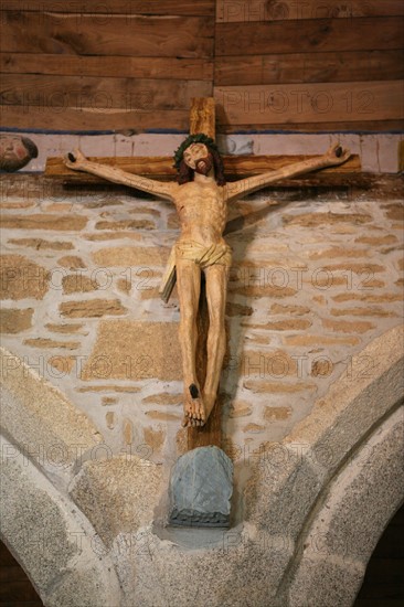 France, Bretagne, Finistere sud, Cornouaille, Pont Aven, chapelle de tremalo dont le christ jaune inspira gauguin