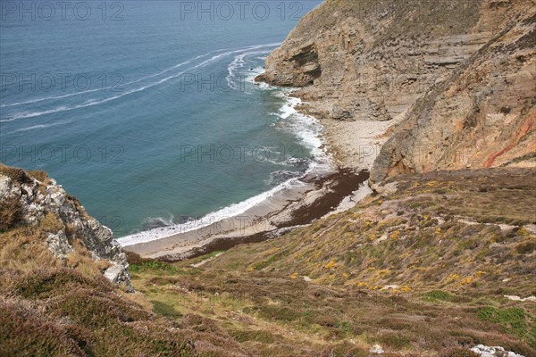 France, Bretagne, Finistere, presqu'ile de crozon, cap de la chevre, anse, plage, greve,