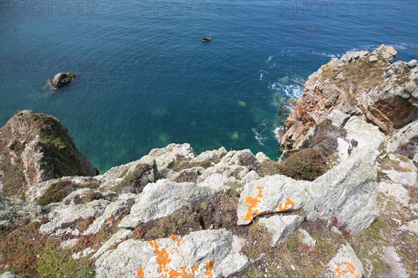 France, Bretagne, Finistere, presqu'ile de crozon, pointe de dinan, rochers,