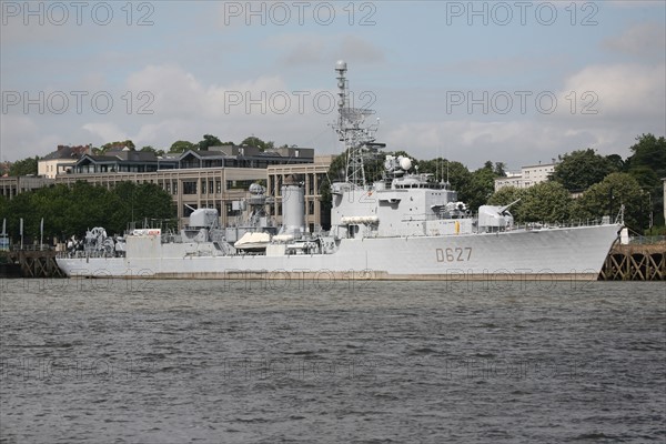 France, pays de loire, loire atlantique, Nantes, quai de la fosse, musee maritime maille breze, fregate, bateau militaire,