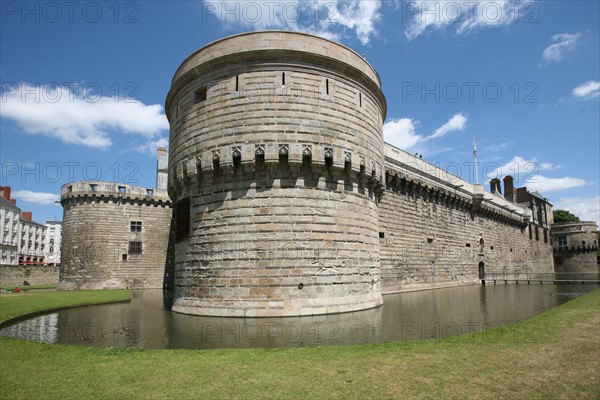 France, pays de loire, loire atlantique, Nantes, chateau des ducs de Bretagne, douves, remparts,