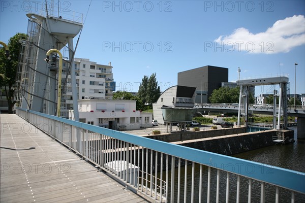 France, pays de loire, loire atlantique, Nantes, rives du canal saint felix, ecluse saint felix