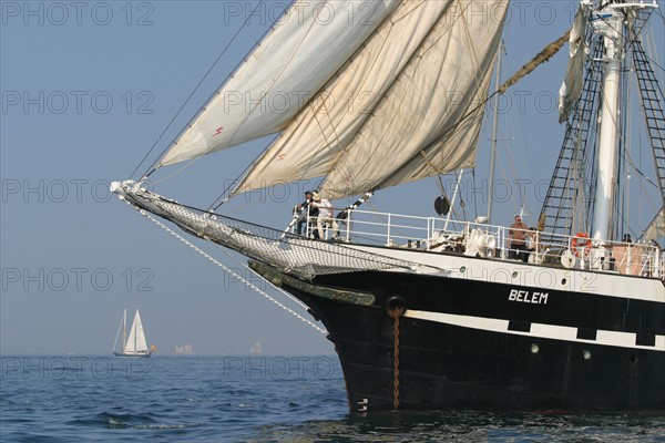 France, Basse Normandie, Manche, Cotentin, Cherbourg, rade, tall ships race 2005, grands voiliers, course, belem, bateau francais, fondation caisse d'epargne,