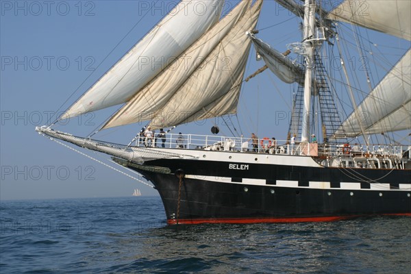 France, Basse Normandie, Manche, Cotentin, Cherbourg, rade, tall ships race 2005, grands voiliers, course, belem, bateau francais, fondation caisse d'epargne,