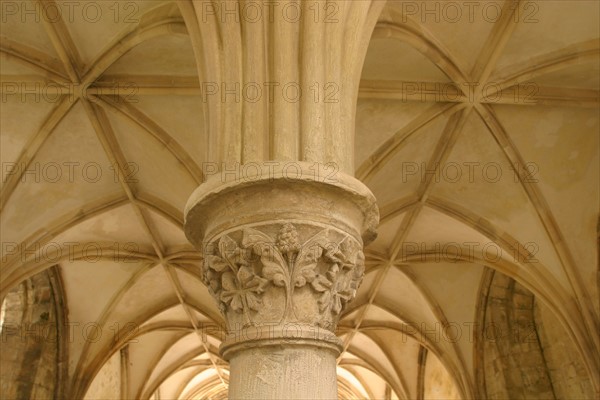 France, Basse Normandie, Manche, Cotentin, Cherbourg, abbaye du voeu
Hotel d'harcourt, voutes, art roman, monument historique, detail de la salle capitulaire