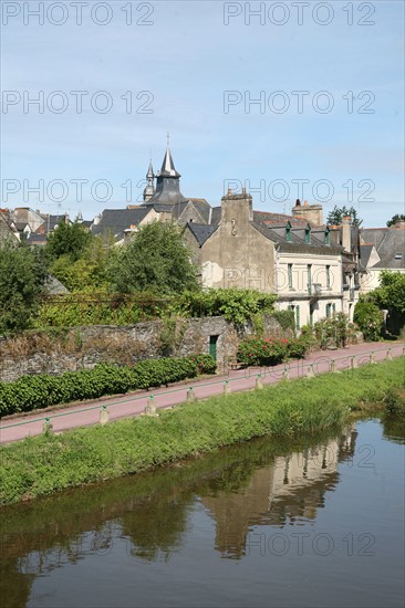 France, Bretagne, Morbihan, malestroit, village, canal de nantes a brest,