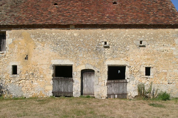 France, Basse Normandie, orne, perche, batiment agricole, habitat traditionnel, pierre, Saint-Germain de la couldre,