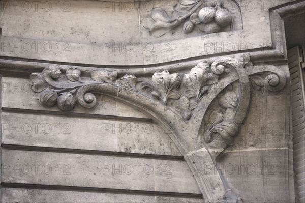 Building 134 rue de Grenelle in Paris (detail)