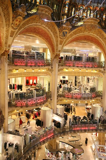 France, Paris 9e, Galeries Lafayette, 40 boulevard Haussmann, grand magasin,