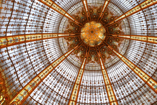 Great dome of Galeries Lafayette in Paris