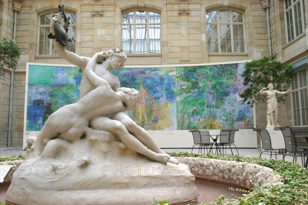 France, Haute Normandie, Seine Maritime, Rouen, musee des beaux arts, 1 place restout, jardin des sculptures, tableau la Seine de raoul dufy,