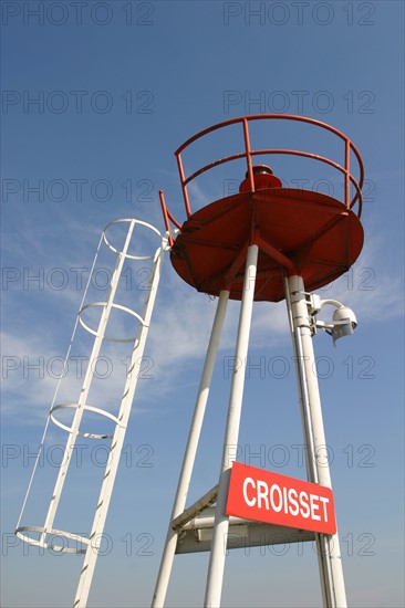 France, Haute Normandie, Seine Maritime, vallee de la Seine, canteleu, croisset, signalisation des bords du fleuve,