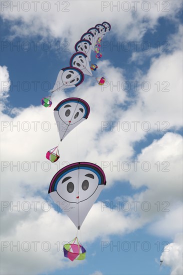 France, Haute Normandie, Seine Maritime, Dieppe, festival des cerfs volants 2008, ciel nuageux,