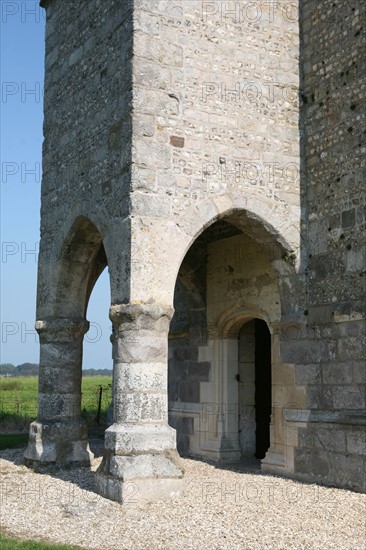 France, Haute Normandie, Seine Maritime, pays de Caux maritime, Paluel, chapelle de Janville, edifice religieux, clocher,