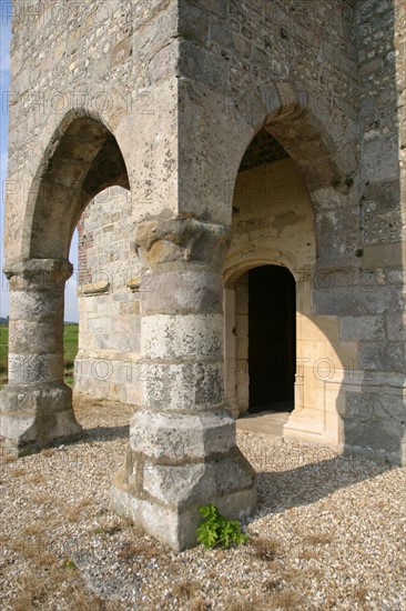 France, Haute Normandie, Seine Maritime, pays de Caux maritime, vallee de la Durdent, Paluel, chapelle de Janville, edifice religieux, clocher, hameau de Janville,