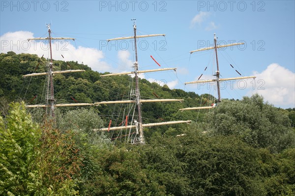 France, Haute Normandie, Seine maritime, vallee de la Seine, armada 2008, Rouen, montee des navires en Seine pour l'armada, dar mlodziezy